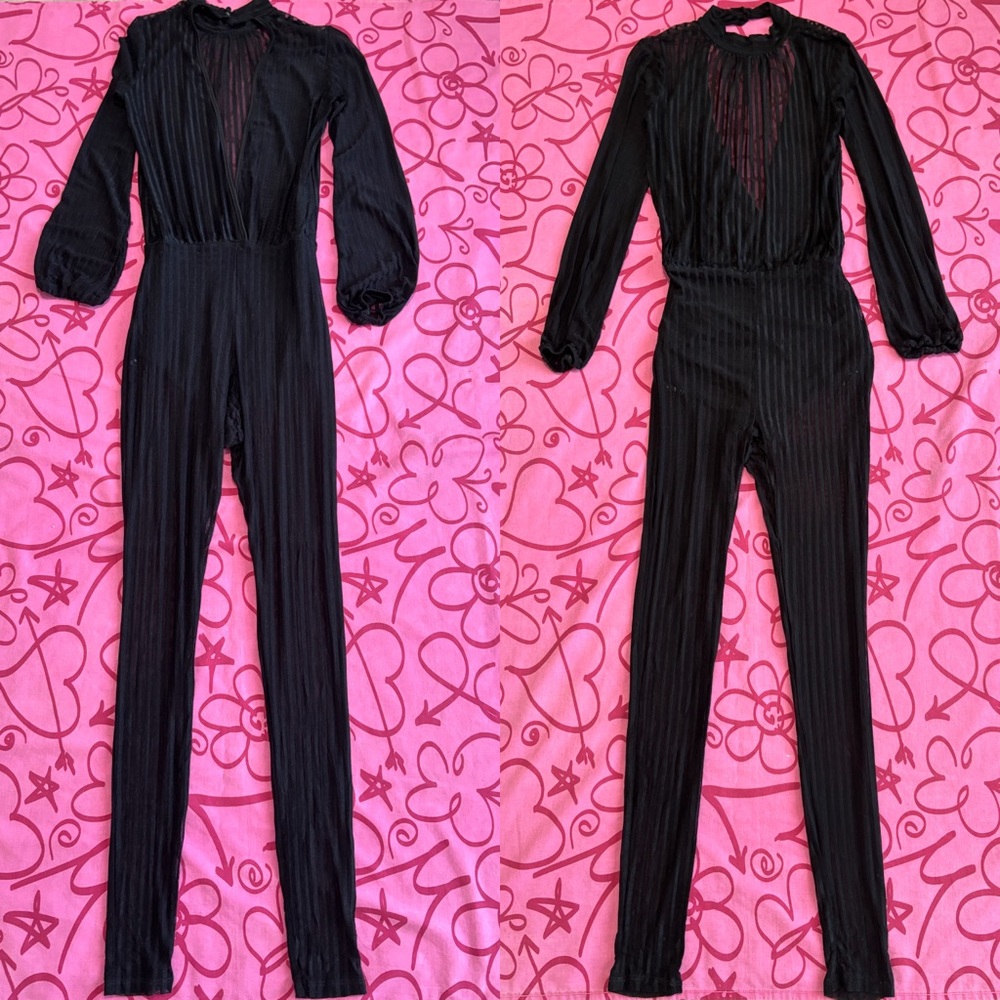 Sexy & Elegant Black Sheer Jumpsuit